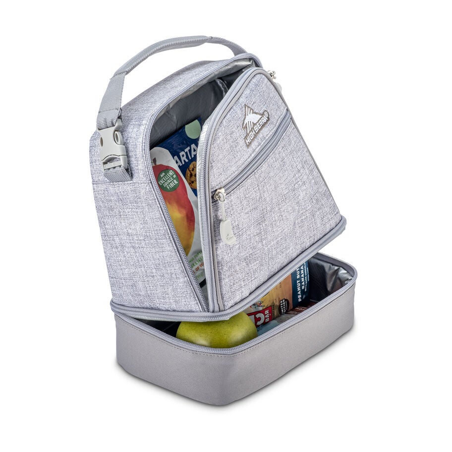 High Sierra Lunch Bags Stacked Compartment Lunch Kit in the color Silver Heather. image number 1